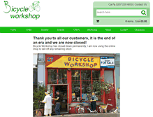 Tablet Screenshot of bicycleworkshop.co.uk